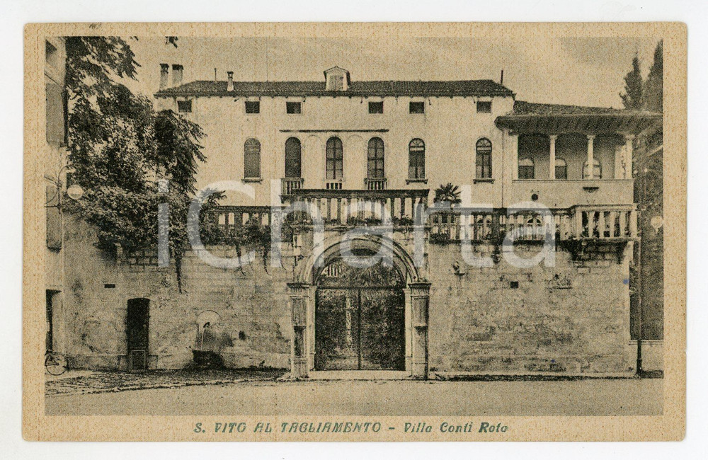 1928 SAN VITO AL TAGLIAMENTO (PN) Villa Conti - Roto *Cartolina FP VG  Cartolina postale d'epoca, viaggiata.CONDIZIONI: FAIRFORMATO: FP    originale e autentica 1