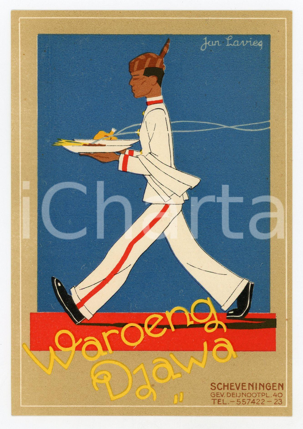 1925ca SCHEVENINGEN - NETHERLANDS Waroeng Djawa - Ill. Jan LAVIES Carte postale  Cartolina postale d'epoca, non viaggiata.CONDIZIONI: FAIRFORMATO: FG    originale e autentica 1