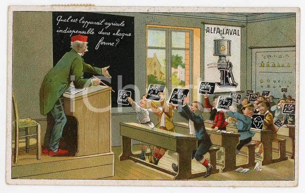 1911 ENGHIEN Les Cultivateurs du Hainaut - ALFA LAVAL Carte postale ILLUSTRÉE FP  Cartolina postale d'epoca, viaggiata, con timbro al verso: Gustavo Semaille-WayembergMignaultRepr&eacute;sentant de la Soci&eacute;t&eacute; Coop&eacute;rative Les Cultivateurs du Hainaut &agrave; EnghienCONDIZIONI: FAIR (affrancatura al verso parzialmente rimossa)FORMATO: FP    originale e autentica 1