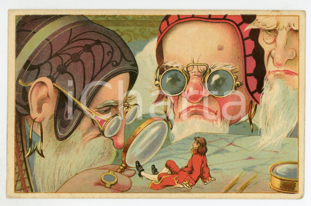 1925 I VIAGGI DI GULLIVER Illustrazione di Corrado SARRI Cartolina FP VG (5)  Cartolina postale d'epoca, viaggiata.CONDIZIONI: FAIRFORMATO: FP    originale e autentica 1