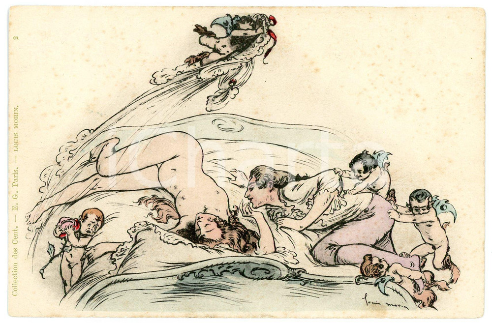 1900 ca VINTAGE EROTIC Artist Henry MORIN - Seducer - Vintage postcard  Cartolina postale d'epoca, non viaggiata.CONDIZIONI: F (lievi fioriture; piccola piegatura angolare)FORMATO: FP    originale e autentica 1