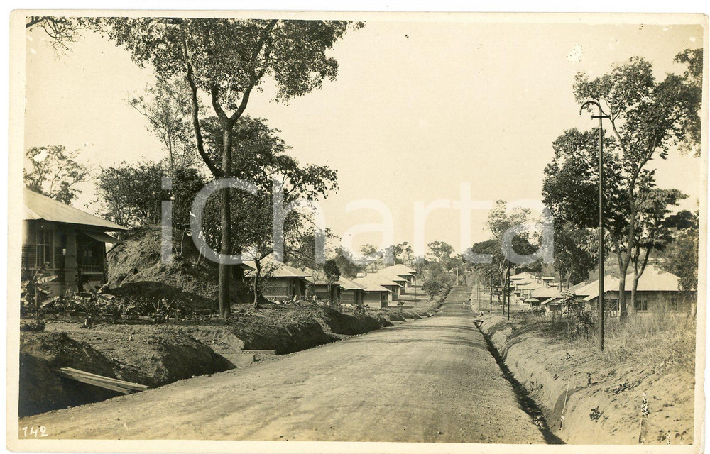 1930 ca CONGO BELGE - Mines du KATANGA - Village - Photo 14x9 cm Fotografia originale d'epoca, in formato cartolina postale. GOOD/buono  Formato: 14x9 cm originale e autentica 1