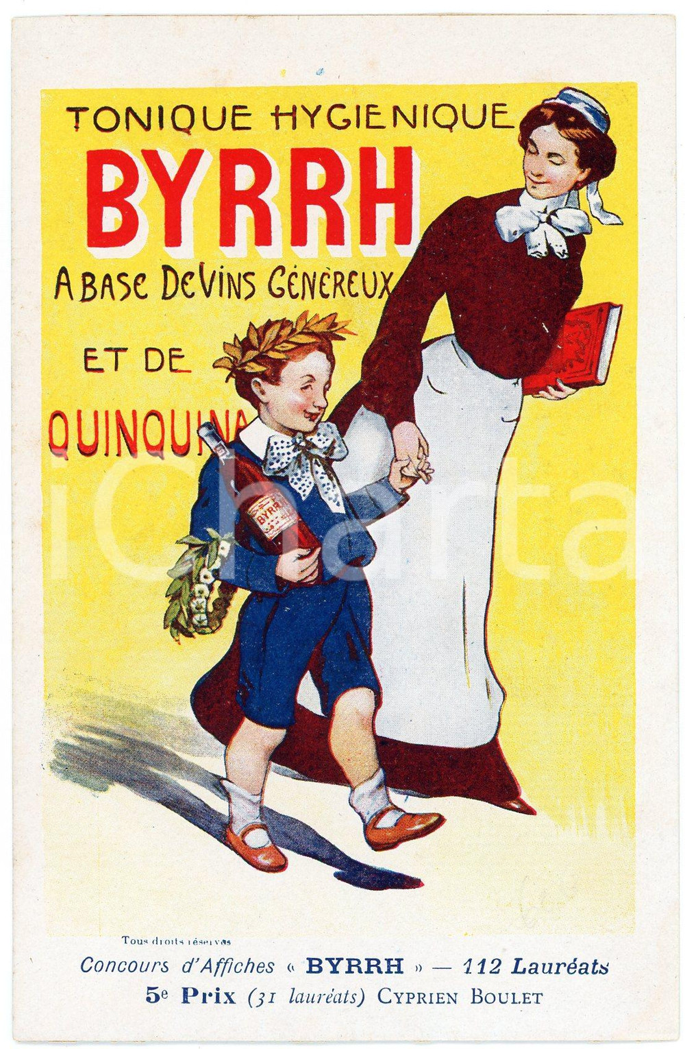1910 ca BYRRH Tonique hygienique - Artist Cyprien BOULET - Carte Postale  Cartolina postale d'epoca, non viaggiata.CONDIZIONI: FAIRFORMATO: FP    originale e autentica 1