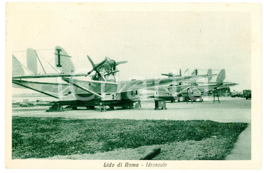 1933 ROMA Idroscalo - Panorama con idrovolanti - Cartolina FP VG  Cartolina postale d'epoca, viaggiata.CONDIZIONI: FAIR (lievi smussature agli angoli)FORMATO: FP    originale e autentica 1