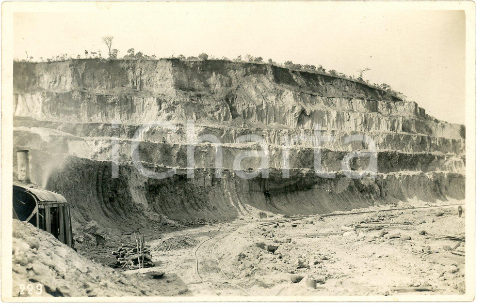 1930 ca CONGO BELGE - KATANGA - Mine de KAMBOVE (4) Photo LÃ©opold GABRIEL 229 Fotografia originale d'epoca, in formato cartolina postale.FOTOGRAFO: L&eacute;opold Gabriel - Panda - Katanga  GOOD/buono  Formato: 14x9 cm originale e autentica 1