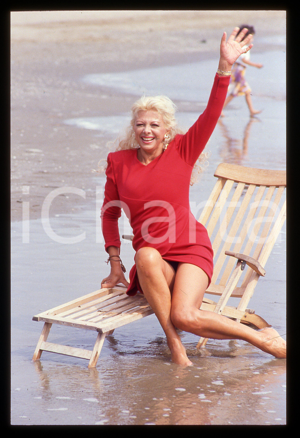 Fotografia d epoca originale Sandra MILO al Lido  Mostra del Cinema di VENEZIA 1990 35mm vintage slide 1 1