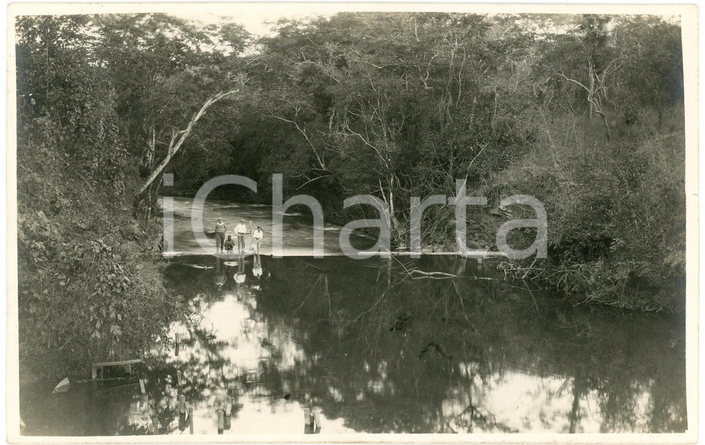 1930 ca CONGO BELGE - Colons en excursion - Photo 14x9 cm Fotografia d'epoca, in formato cartolina postale. GOOD/buono  Formato: 14x9 cm originale e autentica 1
