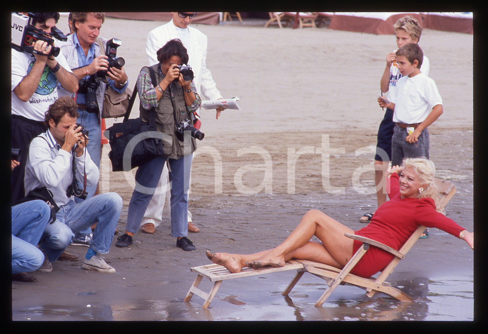 Fotografia d epoca originale Sandra MILO al Lido  Mostra del Cinema di VENEZIA 1990 35mm vintage slide 18 1