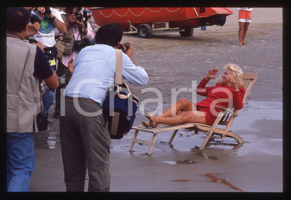 Fotografia d epoca originale Sandra MILO al Lido  Mostra del Cinema di VENEZIA 1990 35mm vintage slide 17 1