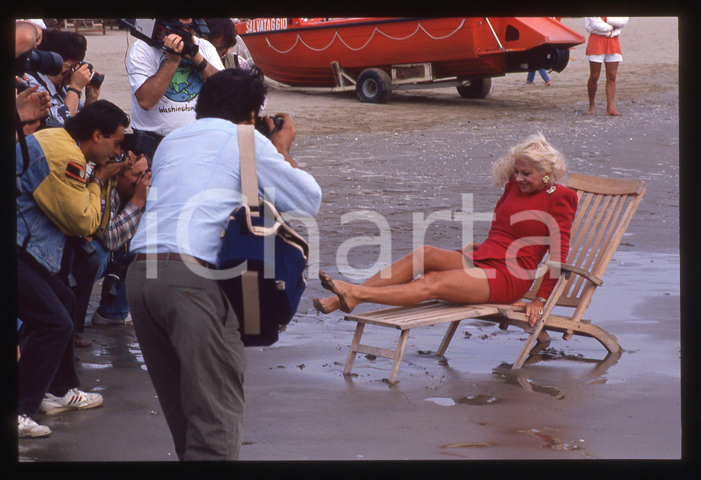 Fotografia d epoca originale Sandra MILO al Lido  Mostra del Cinema di VENEZIA 1990 35mm vintage slide 16 1