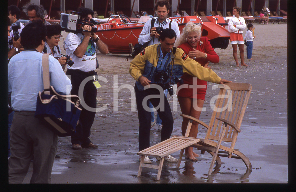 Fotografia d epoca originale Sandra MILO al Lido  Mostra del Cinema di VENEZIA 1990 35mm vintage slide 21 1