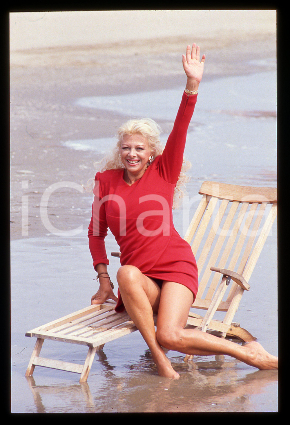 Fotografia d epoca originale Sandra MILO al Lido  Mostra del Cinema di VENEZIA 1990 35mm vintage slide 44 1