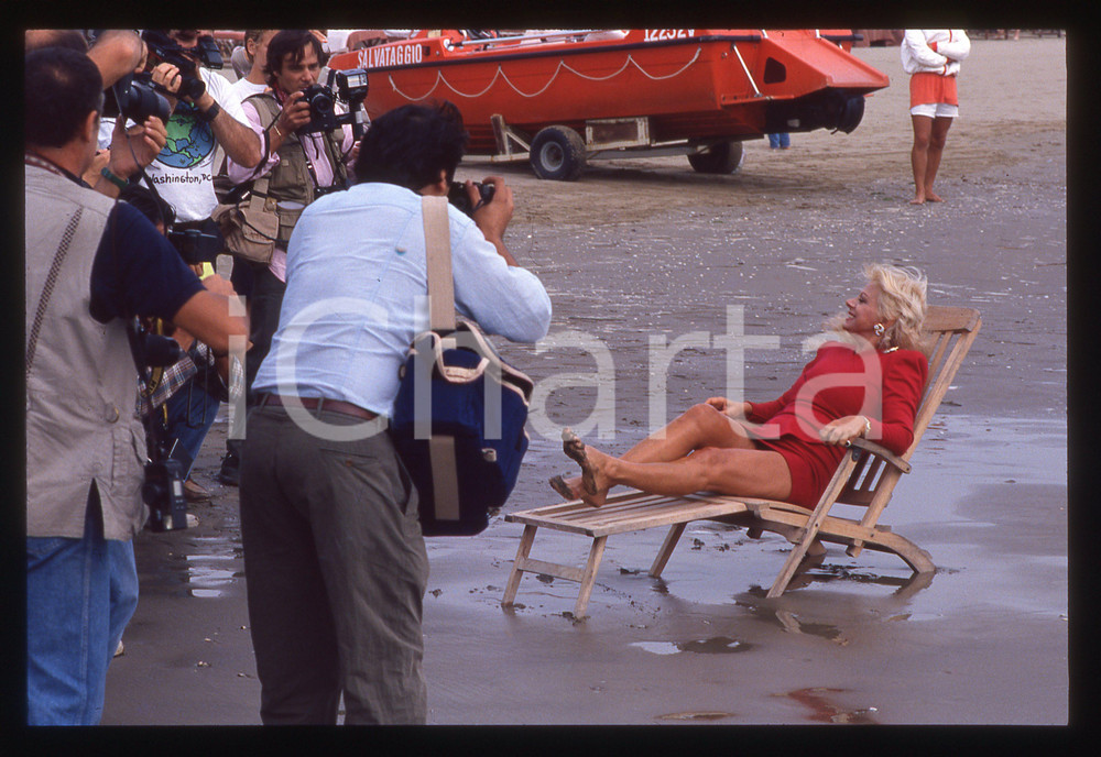 Fotografia d epoca originale Sandra MILO al Lido  Mostra del Cinema di VENEZIA 1990 35mm vintage slide 46 1