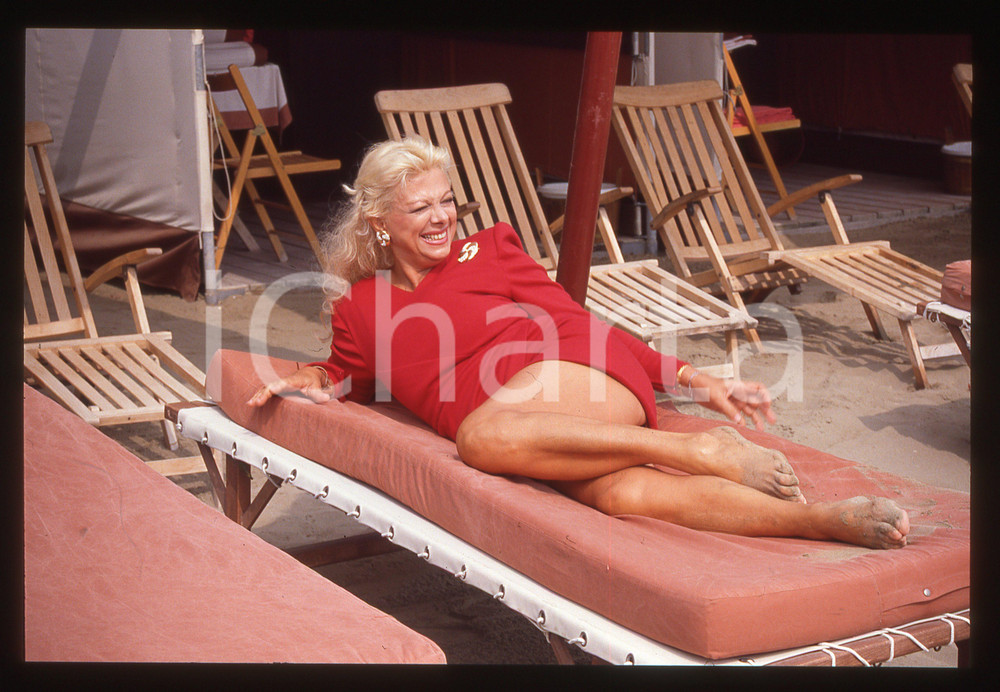 Fotografia d epoca originale Sandra MILO  Mostra Cinema VENEZIA 1990  Hotel EXCELSIOR 35mm vintage slide 1 1