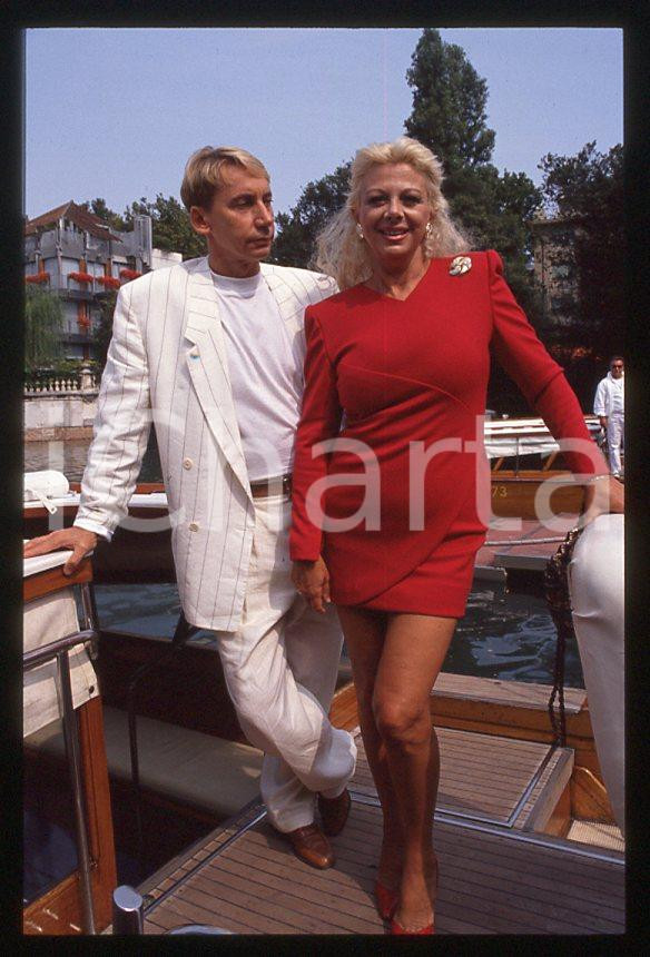 Fotografia d epoca originale Sandra MILO Gianni DEI al Lido Mostra Cinema VENEZIA 1990 35mm vintage slide 6 1