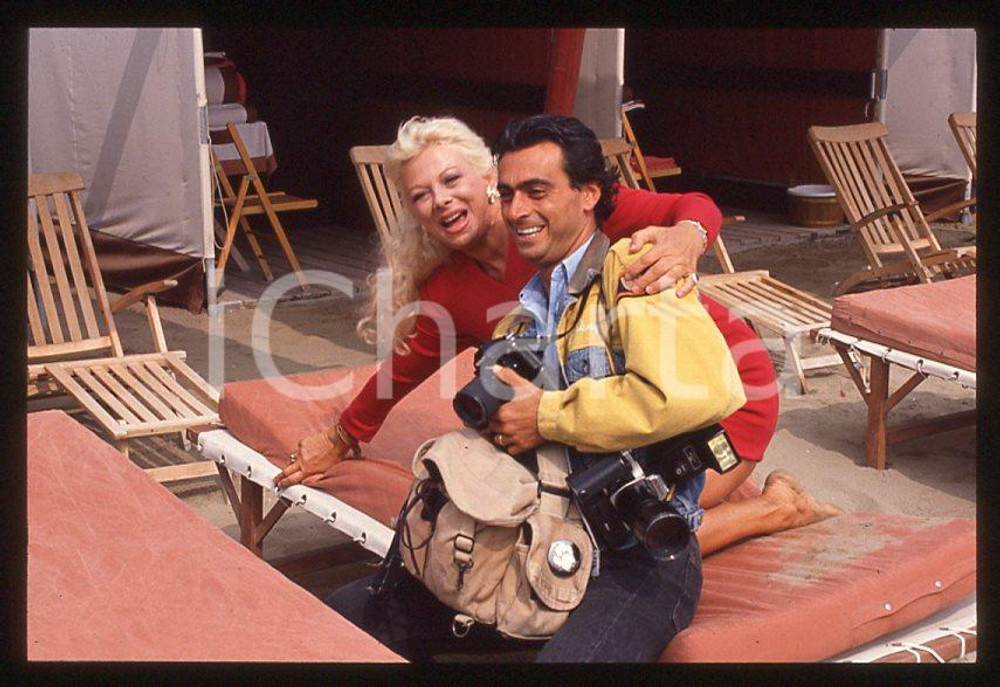 Fotografia d epoca originale Sandra MILO  Mostra Cinema VENEZIA 1990  Hotel EXCELSIOR 35mm vintage slide 6 1