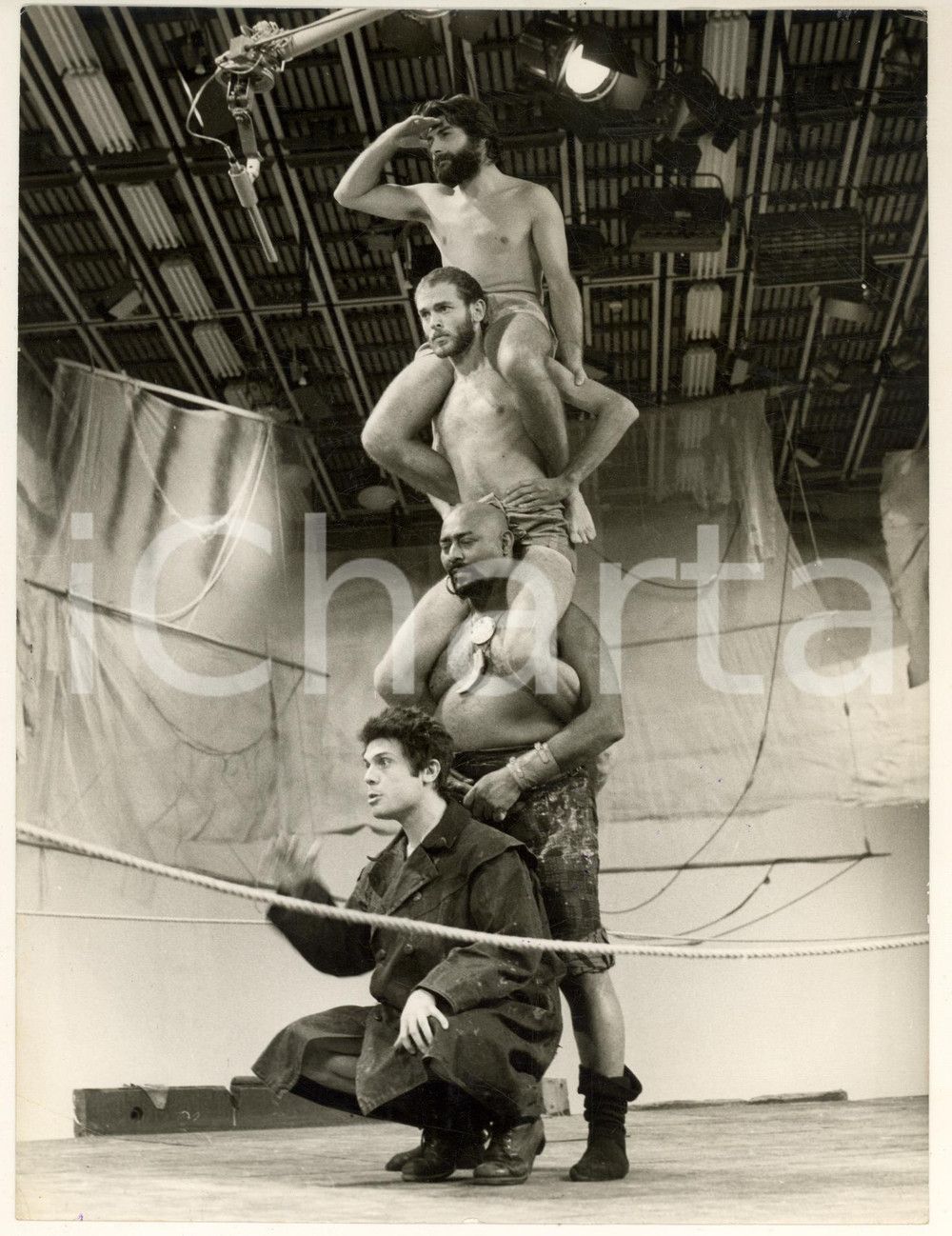 Fotografia d epoca originale 1973 FILM TV Carlo QUARTUCCI Caccia alla balena bianca Moby Dick Foto 1