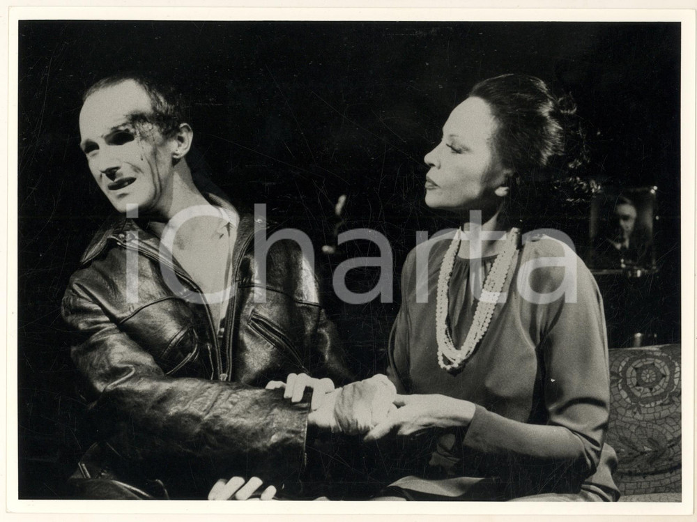 Fotografia d epoca originale 1986 TEATRO Leslie CARON Yann COLLETTE Jeux de femme Foto 24x18 cm 1