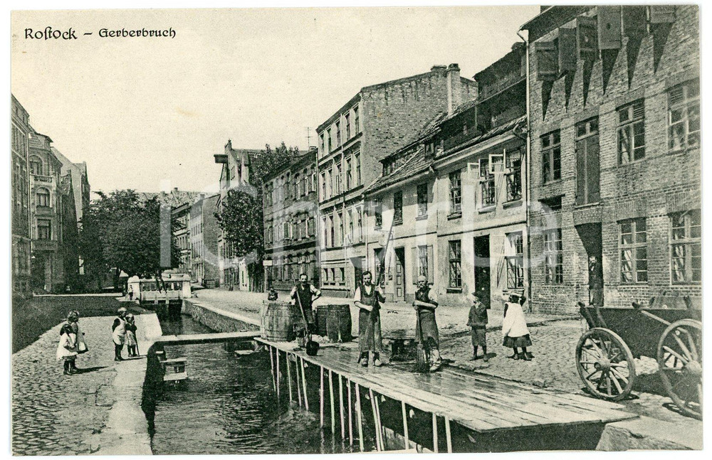 1910 ca ROSTOCK (DEUTSCHLAND) Gergerbruch - Postcard FP NV  Cartolina postale d'epoca, non viaggiata. FAIR/discreto Lievi smussature agli angoli Formato: FP originale e autentica 1