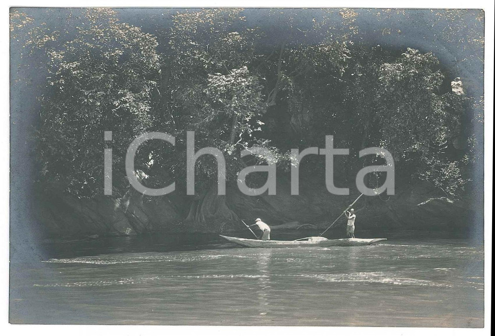 1930 ca C. ZAGOURSKI (?) CONGO BELGE - Pêcheurs (1) *Photo 14x9 cm  Fotografia seriale d'epoca, attibuita al fotografo Casimir Zagourski.CONDIZIONI: GFORMATO: 14x9 cm    originale e autentica 1