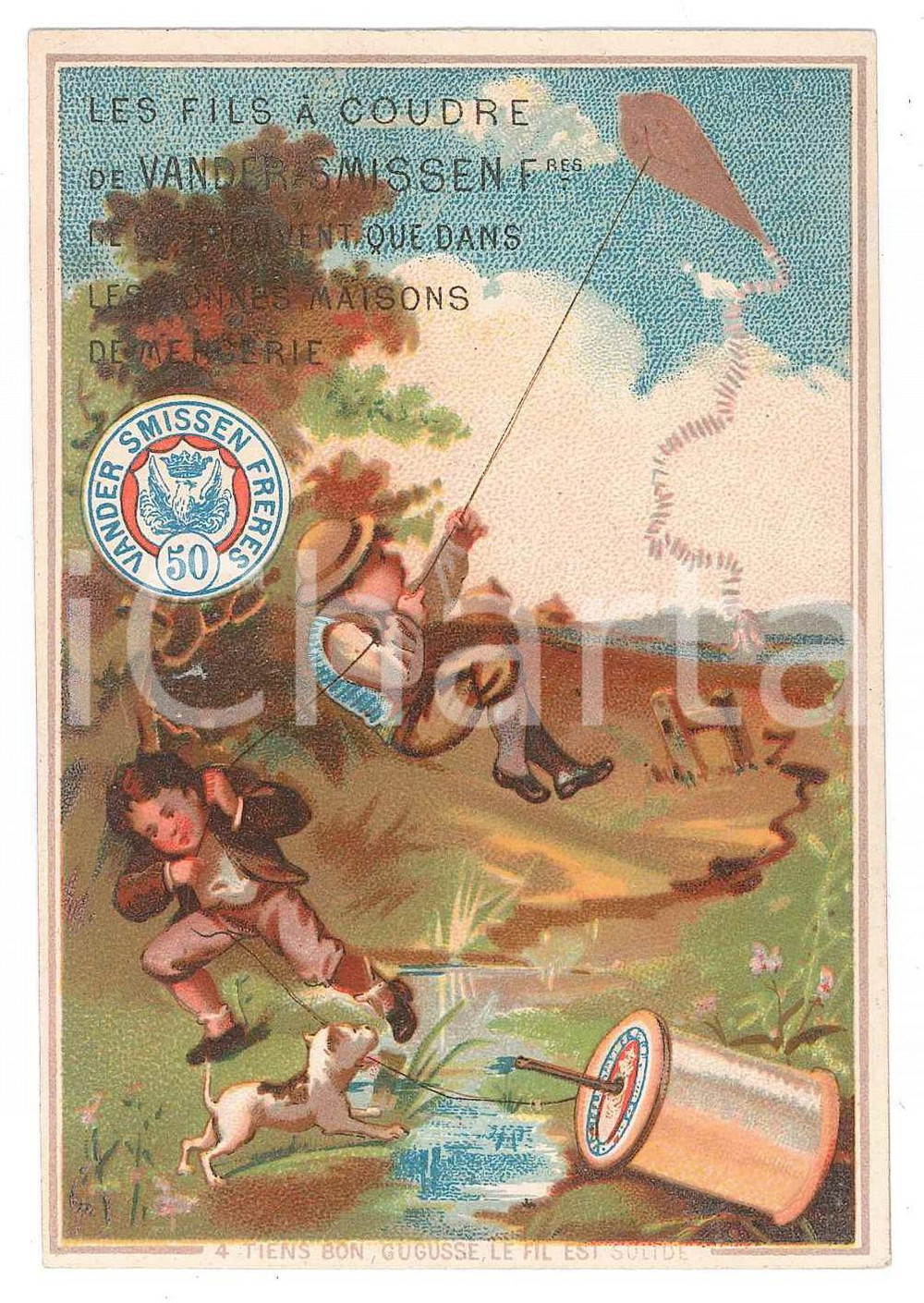 1883 VANDER SMISSEN FRERES Mercerie - Kids with kite ILLUSTRATED Calendar (2)  Calendario tascabile d'epoca, illustrato.CONDIZIONI: GOODFORMATO: 8x11 cm    originale e autentica 1