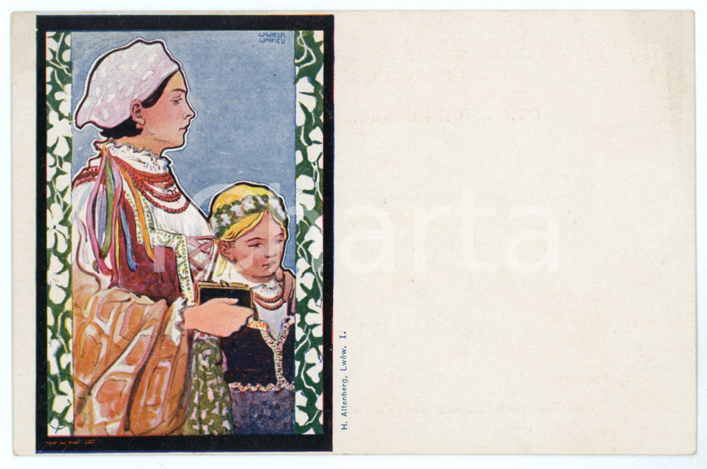 1900 ca LWOW / LEMBERG (RUSSIA) Wilhelm WACHTEL - Types - Ethnic postcard  Cartolina postale d'epoca, non viaggiata.CONDIZIONI: G (minima sbrecciatura marginale)FORMATO: FP    originale e autentica 1