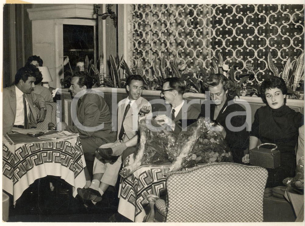 Fotografia d epoca originale 1954 SAINTVINCENT Grolle d oro  Carlo LIZZANI Nyta DOVER Bianca Maria FABBRI 1