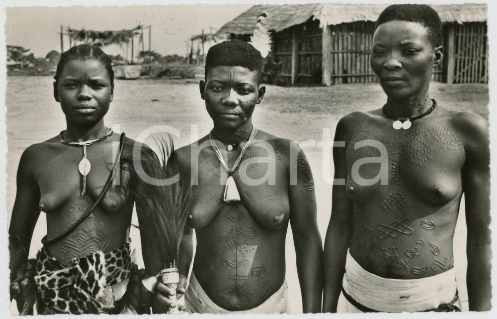 1960 ca CONGO BELGE - MWEKA Tatouages NU ETHNIQUE Carte postale FP NV  Cartolina postale d'epoca, non viaggiata.EDIZIONE: Photo-Home LeopoldvilleCONDIZIONI: FAIR FORMATO: FP    originale e autentica 1