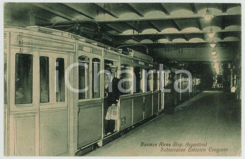 1923 BUENOS AIRES - ARGENTINA Subterraneo estaciòn congreso - Postcard FP NV  Cartolina d'epoca, viaggiata. FAIR/discreto Lievi smussature agli angoli Formato: FP originale e autentica 1