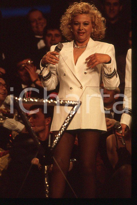 Fotografia d epoca originale Sandra MILO al Raffaella CarrÃ  Show 1988 35mm vintage slide 6 1