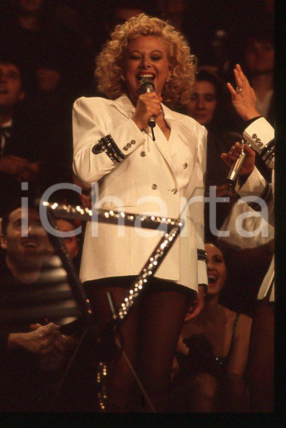 Fotografia d epoca originale Sandra MILO al Raffaella CarrÃ  Show 1988 35mm vintage slide 9 1