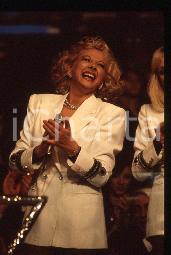 Fotografia d epoca originale Sandra MILO al Raffaella CarrÃ  Show 1988 35mm vintage slide 10 1