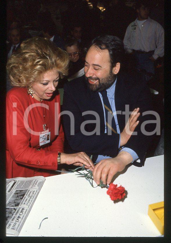 Fotografia d epoca originale Sandra MILO Ottaviano DEL TURCO  Congresso PSI RIMINI 1987 35mm vintage slide 1
