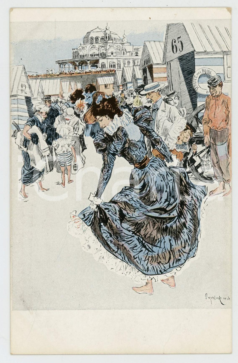 1910 ca Artist Ferdinand  VON REZNICEK - Bathing establishment - Woman *Postcard  Cartolina postale d'epoca, non viaggiata.CONDIZIONI: GFORMATO: FP    originale e autentica 1