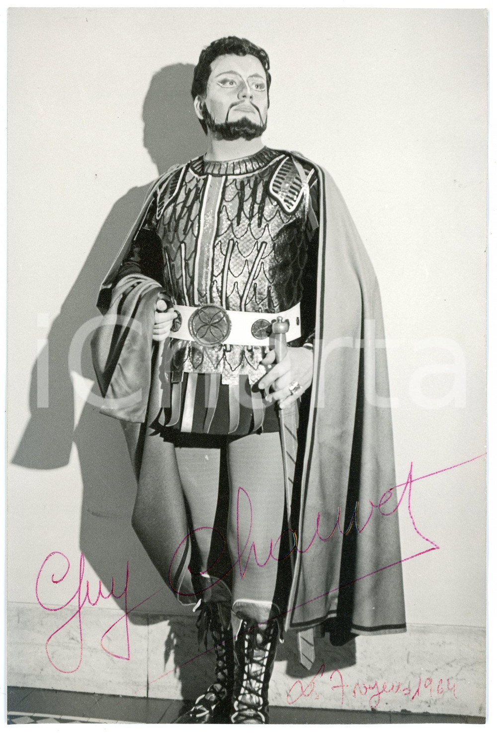 1964 Tenor Guy CHAUVET - Portrait  - SIGNED Photo 12x18 cm Fotografia d'epoca, con autografo. CONDIZIONI: GFORMATO: 12x18 cm     originale e autentica 1