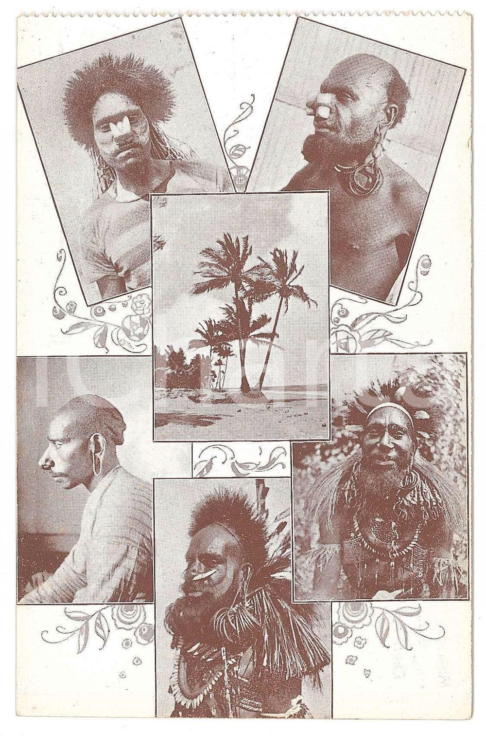 1925 ca NOUVELLE GUINÉE NÉERLANDAISE Coupeurs de têtes - Portraits ^Postcard Cartolina postale d'epoca, non viaggiata.La cartolina appartiene allla serie "Chez les coupeurs de t&ecirc;tes de la Nouvelle-Guin&eacute;e N&eacute;erlandaise"CONDIZIONI: GFORMATO: FPEDITORE: Missionnaires du S. Coeur - Borgerhout-Anvers    originale e autentica 1