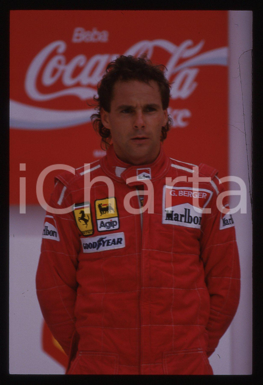 Gerhard BERGER - F1 Pilota scuderia FERRARI - 1995 ca 35 mm vintage slide 121 Diapositiva d'epoca, in formato 35 mm.CONDIZIONI: GOODE' severamente vietata la riproduzione. Tutti i diritti sono riservati.ICharta mette in vendita, sul negozio eBay e in esclusiva sul sito "icharta" il proprio archivio composto da numerose diapositive e negativi fotografici d'epoca, tutti originali e autentici, che attraversano la storia del costume italiano tra gli la fine degli anni Sessanta e Novanta.Si tratta di uno sguardo inedito sull'attualità, la politica, la vita quotidiana, il gossip e la cultura, che fotografa il cambiamento della nazione in quest'ultimo scorcio del XX secolo. Un'occasione unica per il mercato del collezionismo, che vede finalmente disponibile un archivio eccezionale per vastità, tematiche e condizioni, in un settore (il negativo fotografico e la diapositiva) di assoluta novità e dalle interessanti prospettive di investimento.  GOOD/buono   originale e autentica 1