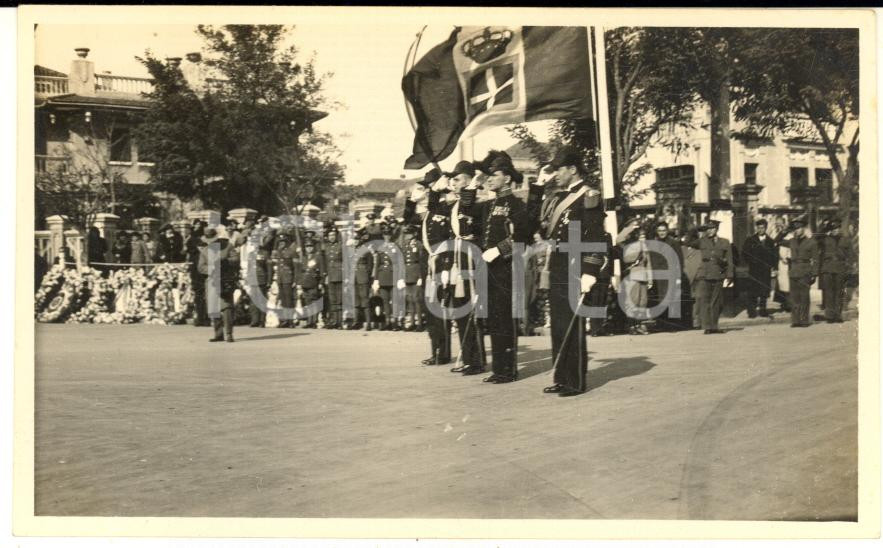 1935 ca CINA TIENTSIN Leoni di SAN MARCO - Omaggio ai Caduti - Foto 11x7 cm Fotografia d'epoca.CONDIZIONI: GFORMATO: 11x7 cm    originale e autentica 1