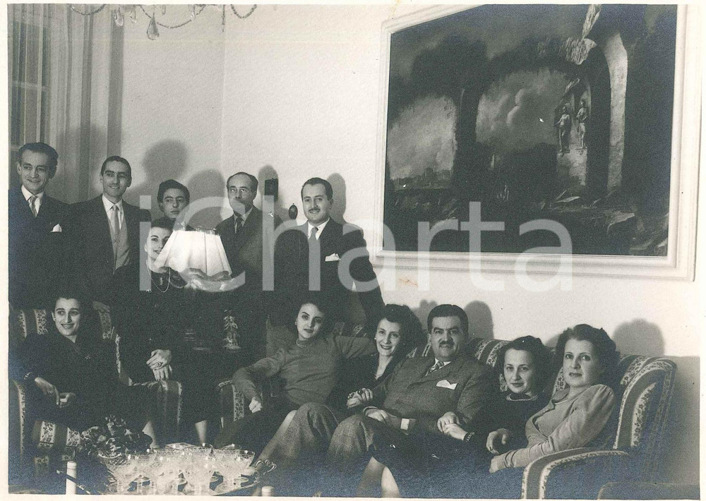 1938 LIVORNO Festa in onore del console di Tunisia - Foto 18x13 cm Fotografia originale d'epoca, con didascalia manoscritta al verso. GOOD/buono minime macchie Formato: 17x12 cm originale e autentica 1