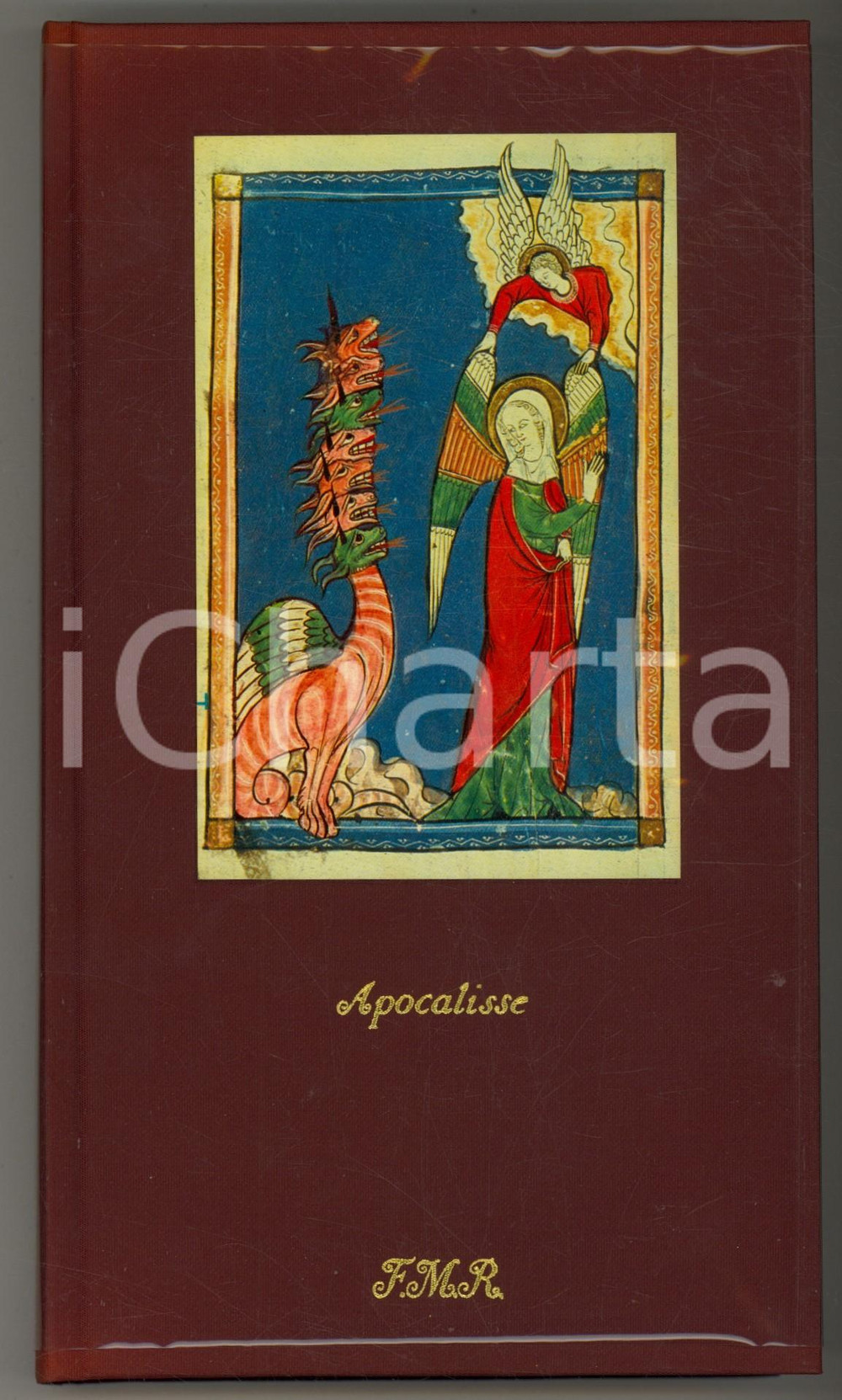 1980 NUOVO TESTAMENTO APOCALISSE - Codice Ashburnham *Franco Maria Ricci Prima edizione di 3000 esemplari numerati su carta a mano vergata Miliani Fabriano, n. 689.Traduzione di Cesare Angelini. Testo riquadrato, illustrato con tavole a colori applicate (tratte dalle miniature del Codice Ashburnham 415 della Biblioteca Laurenziana). Legatura in tutta seta amaranto con illustrazione a colori, titoli oro, nastrino segnapagina, sovraccoperta in acetato, astuccio.PAGINE: 233EDITORE: Franco Maria Ricci - Milano GOOD/buono lievi piegature all'astuccio in cartoncino Formato: 14x24 cm originale e autentica 1