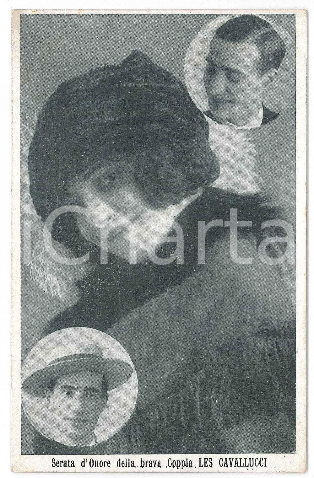 1920 ca TEATRO ITALIA - LES CAVALLUCCI Serata d'onore  - Cartolina RARA Cartolina postale d'epoca, non viaggiata.. GOOD/buono  Formato: 9x14 cm originale e autentica 1