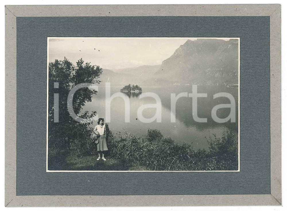 1940 ca LAGO D'ISEO - Veduta panoramica - Foto ANIMATA 14x10 cm  Fotografia d'epoca, montata su cartoncino morbido rivestito. GOOD/buono  Formato: 14x10 cm originale e autentica 1