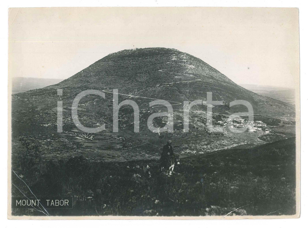 1960 ca ISRAEL Mount TABOR - Panorama - Photo 17x13 cm Fotografia originale d'epoca. POOR/danneggiato piegature angolari evidenti Formato: 17x13 cm originale e autentica 1