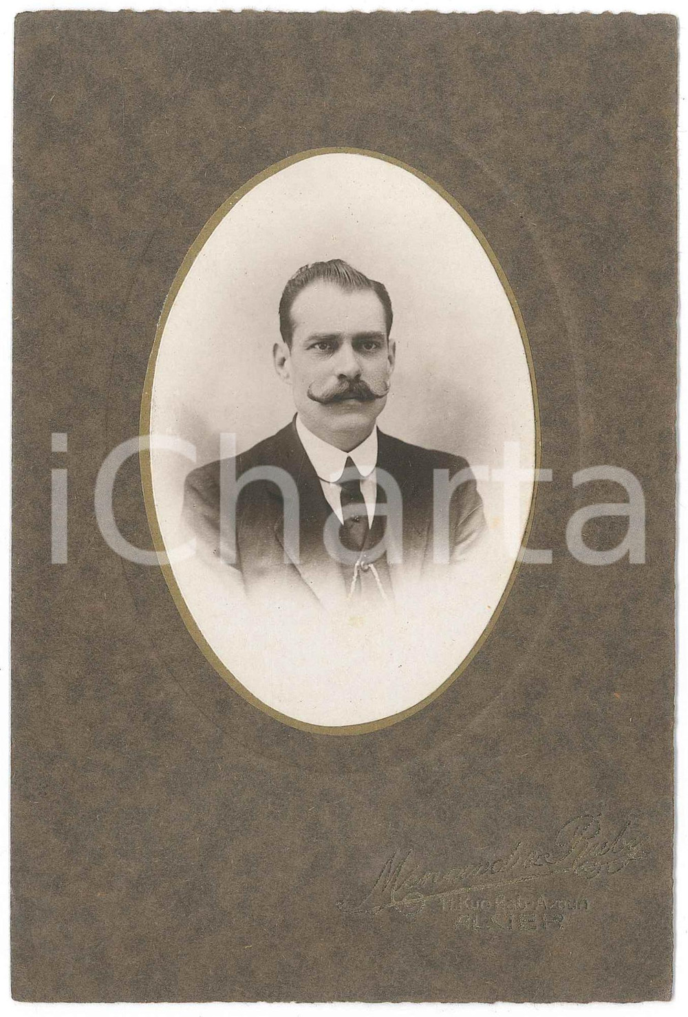 1920 ca ALGER Portrait d'homme - Photo MENARD et RUBY 11x17 cm  Fotografia d'epoca, su carta. GOOD/buono  Formato: 11x17 cm originale e autentica 1