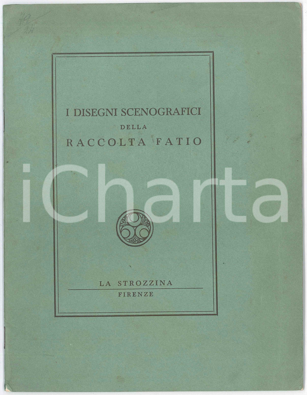 1958 AA.VV. FIRENZE I disegni scenografici della raccolta FATIO 28 pp. Pubblicazione d'epoca, con illustrazioni b/n.CONDIZIONI: F (tracce d'uso, minima sbrecciatura in copertina e lievi ingiallimenti)EDITORE: La Strozzina -FirenzePAGINE: 28FORMATO: 20x26 cm    originale e autentica 1