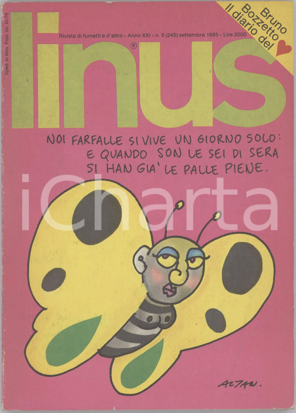 1985 LINUS Kang di COPI Bloom county di BREATHED *Rivista FUMETTI Anno XXI n. 9 Rivista originale d'epoca, illustrata.PAGINE: 145 FAIR/discreto tracce d'uso Formato: 15x21 cm originale e autentica 1