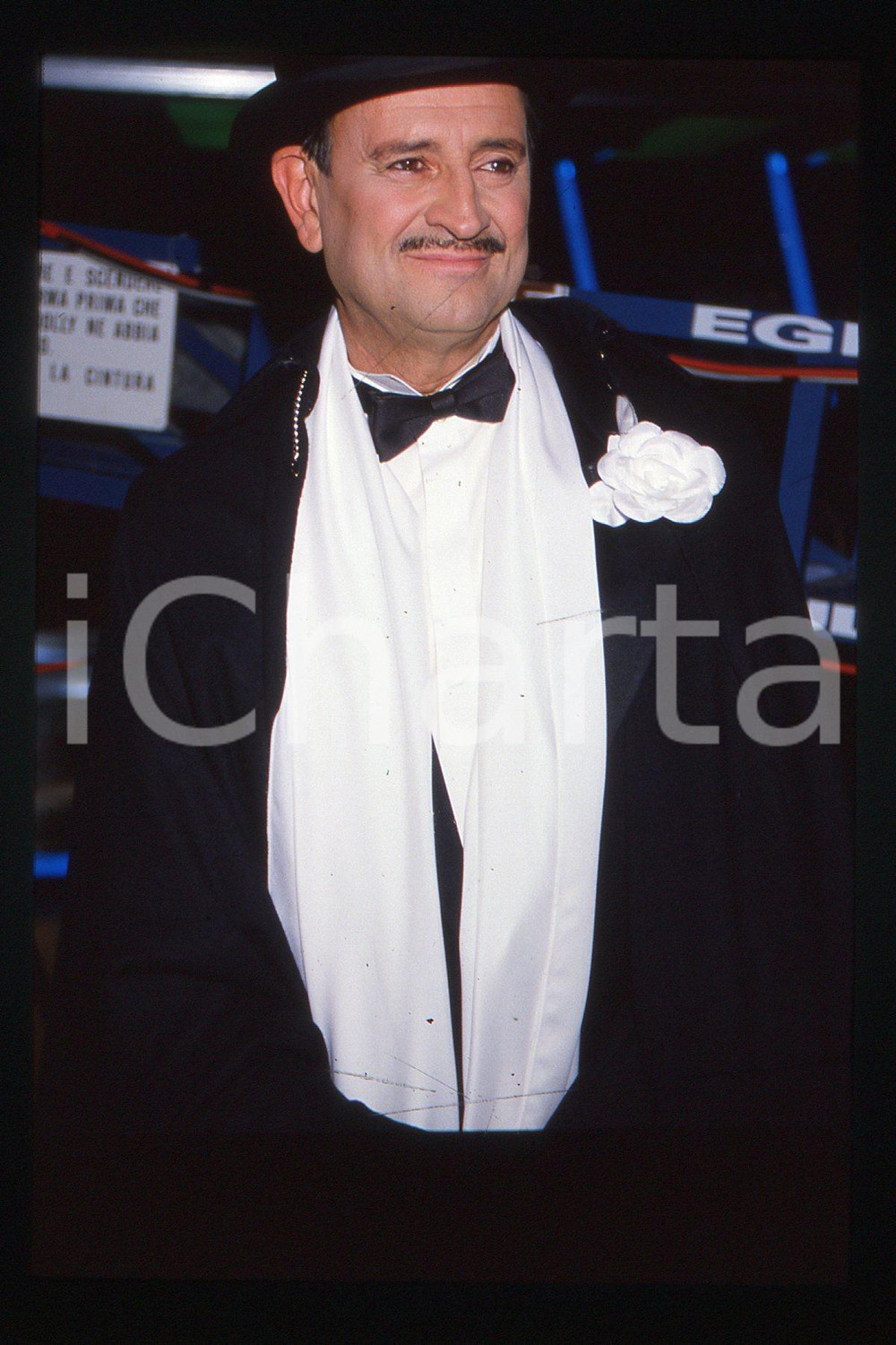 35mm vintage slide* 1990 ca ITALY - TV Georges DESCRIERES French actor (3)