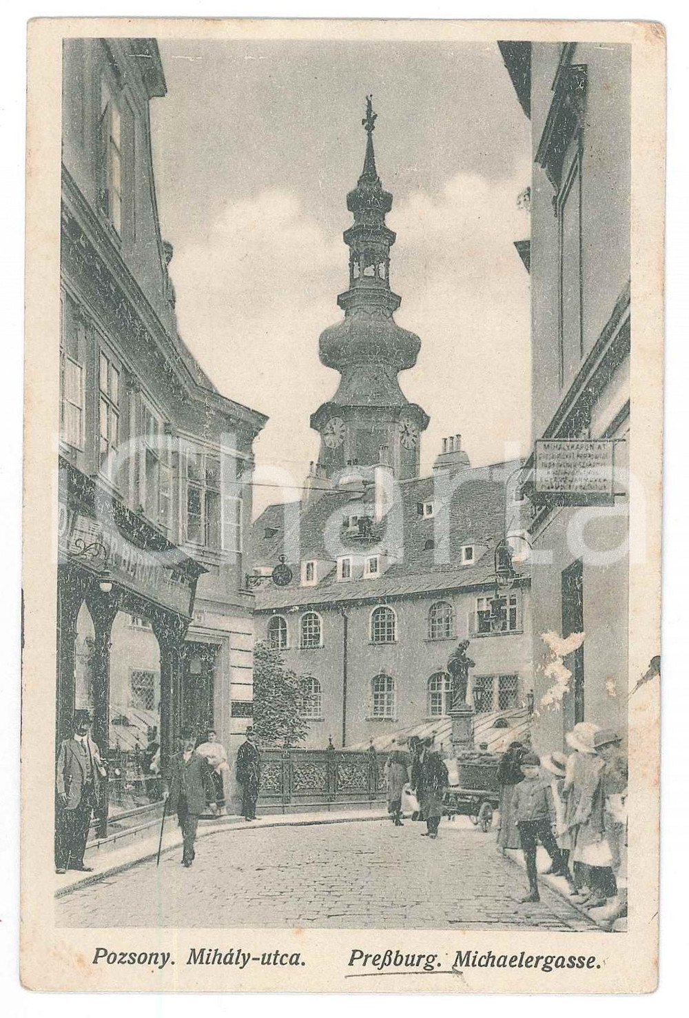 1919 BRATISLAVA / POZSONY Pressburg - Michaelergrasse *ANIMATED postcard