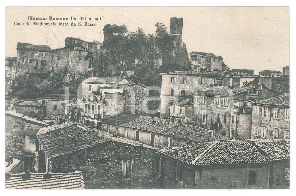 1913 OLEVANO ROMANO Castello medioevale visto da San Rocco - Cartolina FP VG Cartolina d'epoca, viaggiata. FAIR/discreto Lievi smussature agli angoli, residuo di bianchetto al verso Formato: 13x9 cm originale e autentica 1