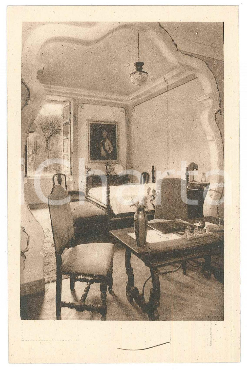 1930 ca SANTA MARGHERITA LIGURE Hotel Mignon - Sala interna *Cartolina FP NV